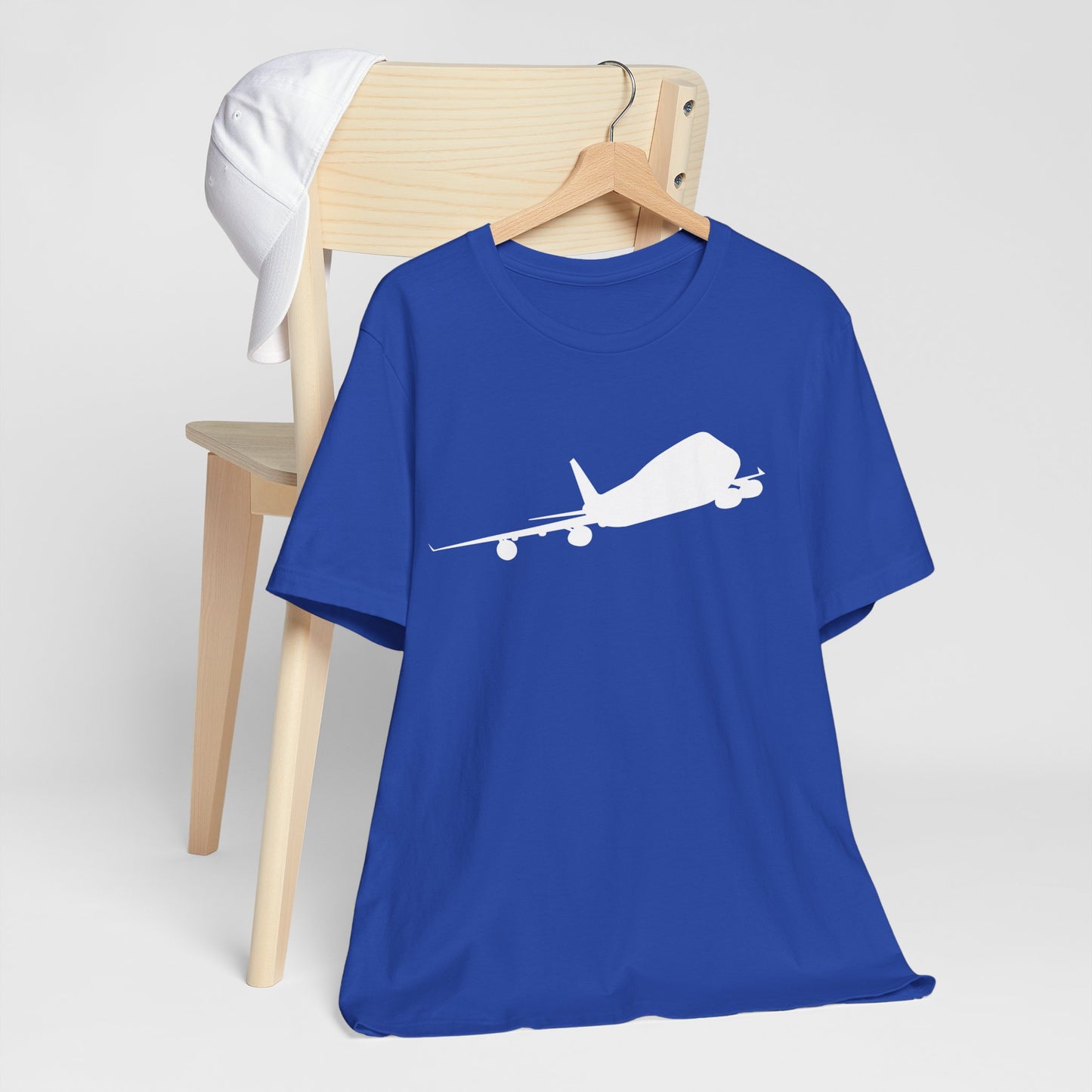 Bella+Canvas Unisex T-Shirt. Unique Boeing 747 Silhouette Design. 100% Cotton