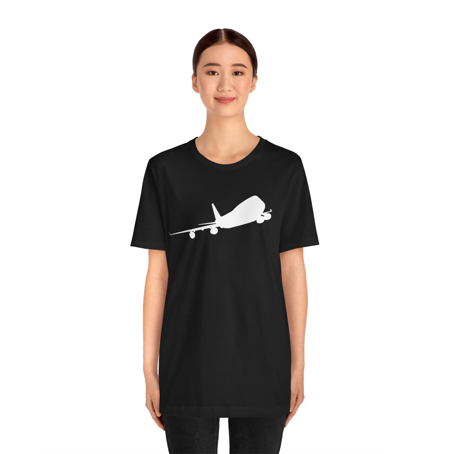 Bella+Canvas Unisex T-Shirt. Unique Boeing 747 Silhouette Design. 100% Cotton