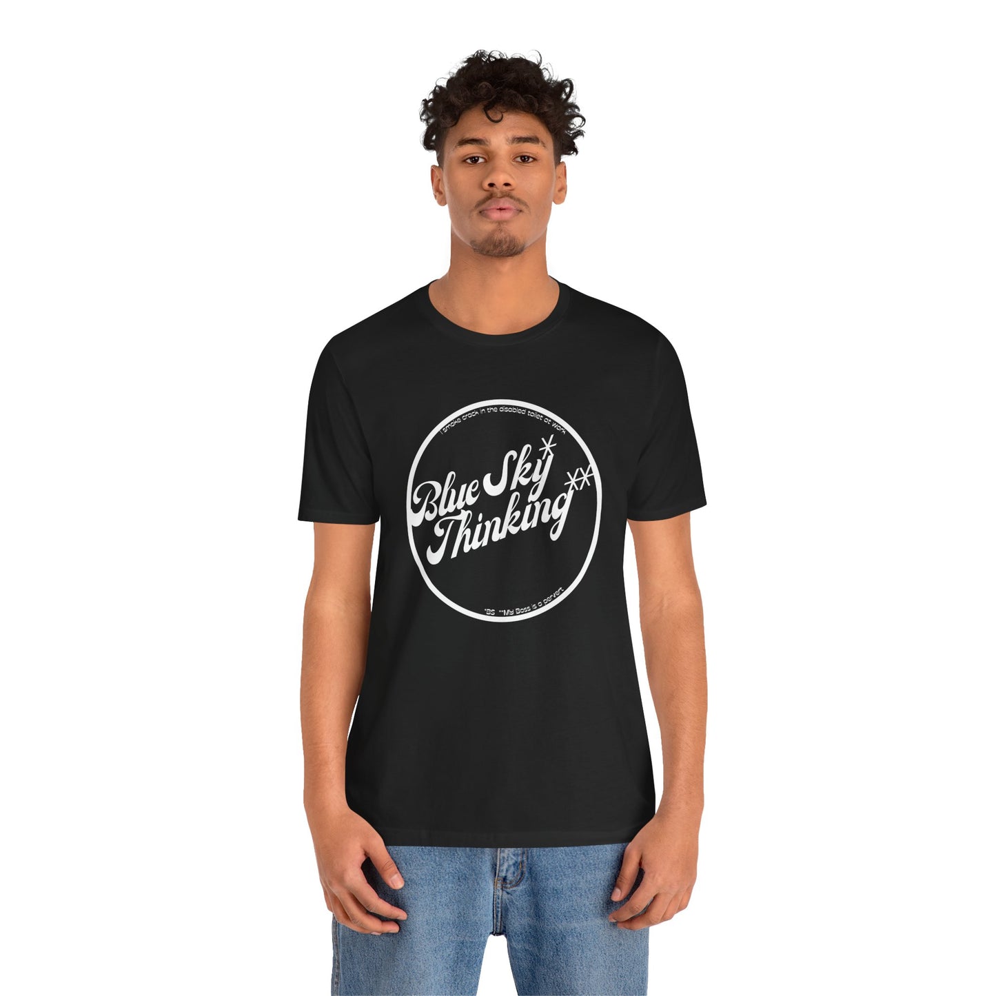 Inspirational 'Blue Sky Thinking' Unisex Jersey Tee