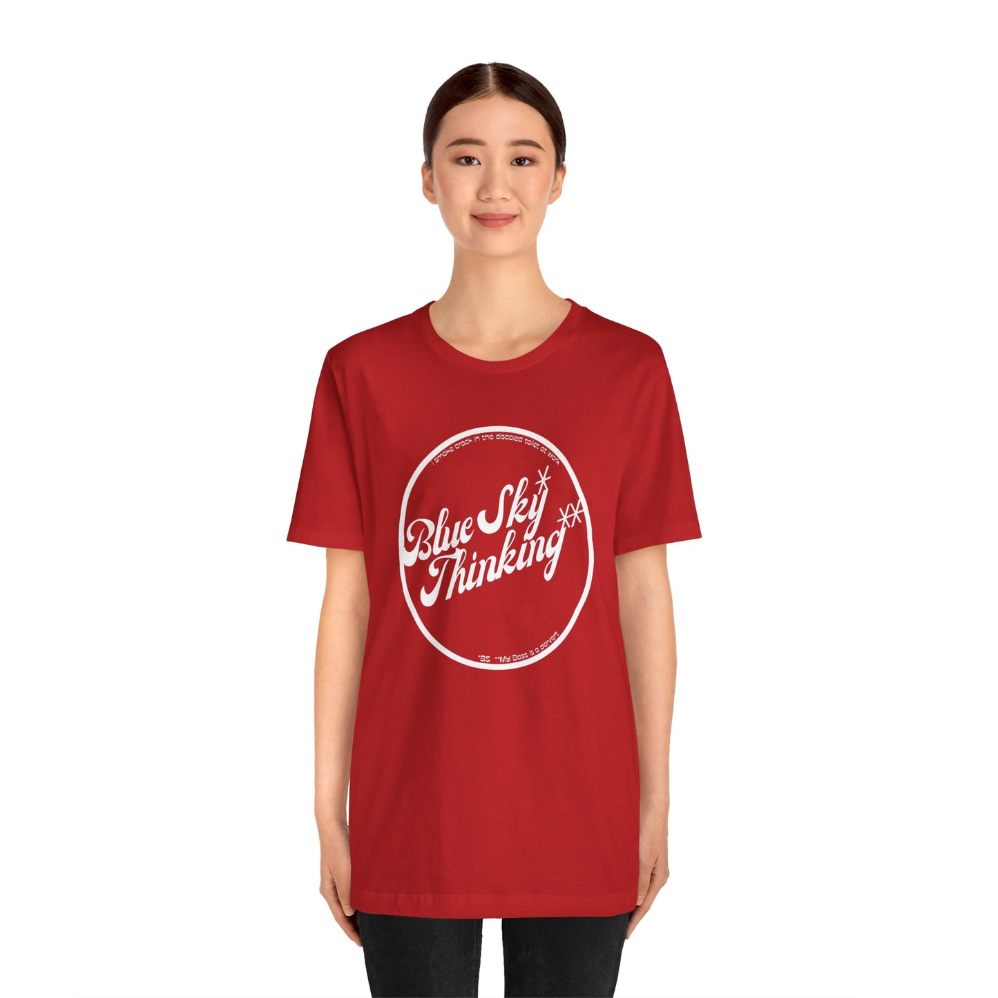 Inspirational 'Blue Sky Thinking' Unisex Jersey Tee