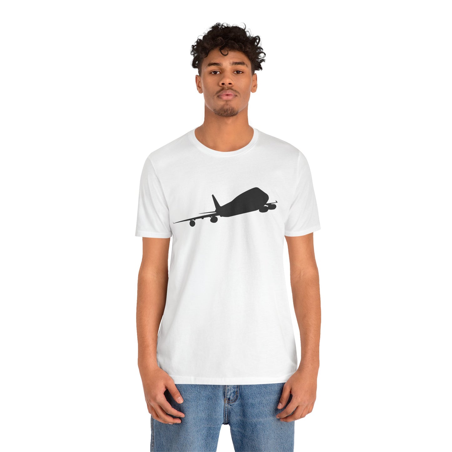 Bella+Canvas Unisex T-Shirt. Unique Boeing 747 Silhouette Design. 100% Cotton