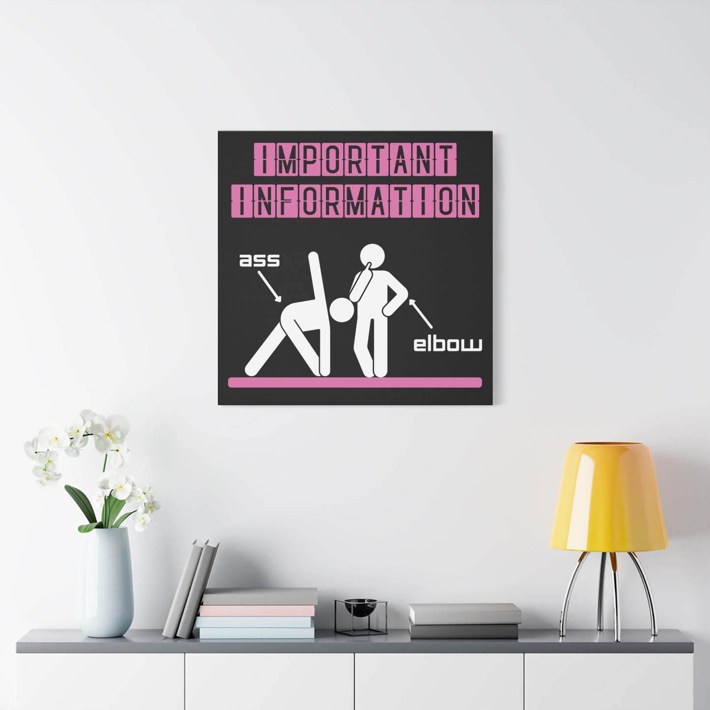 Ass/Elbow pink edition, Matte Canvas, Stretched, 1.25"