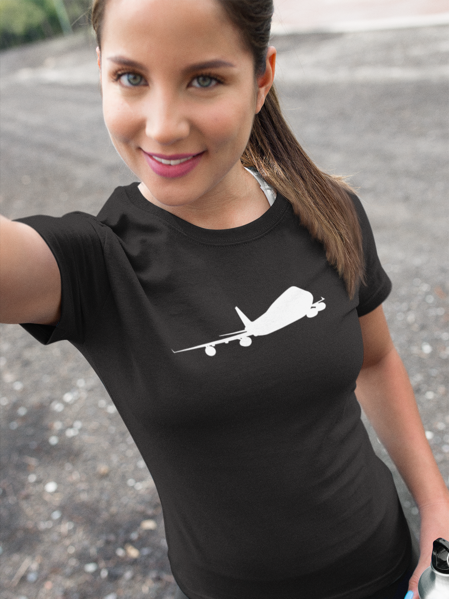 Bella+Canvas Unisex T-Shirt. Unique Boeing 747 Silhouette Design. 100% Cotton