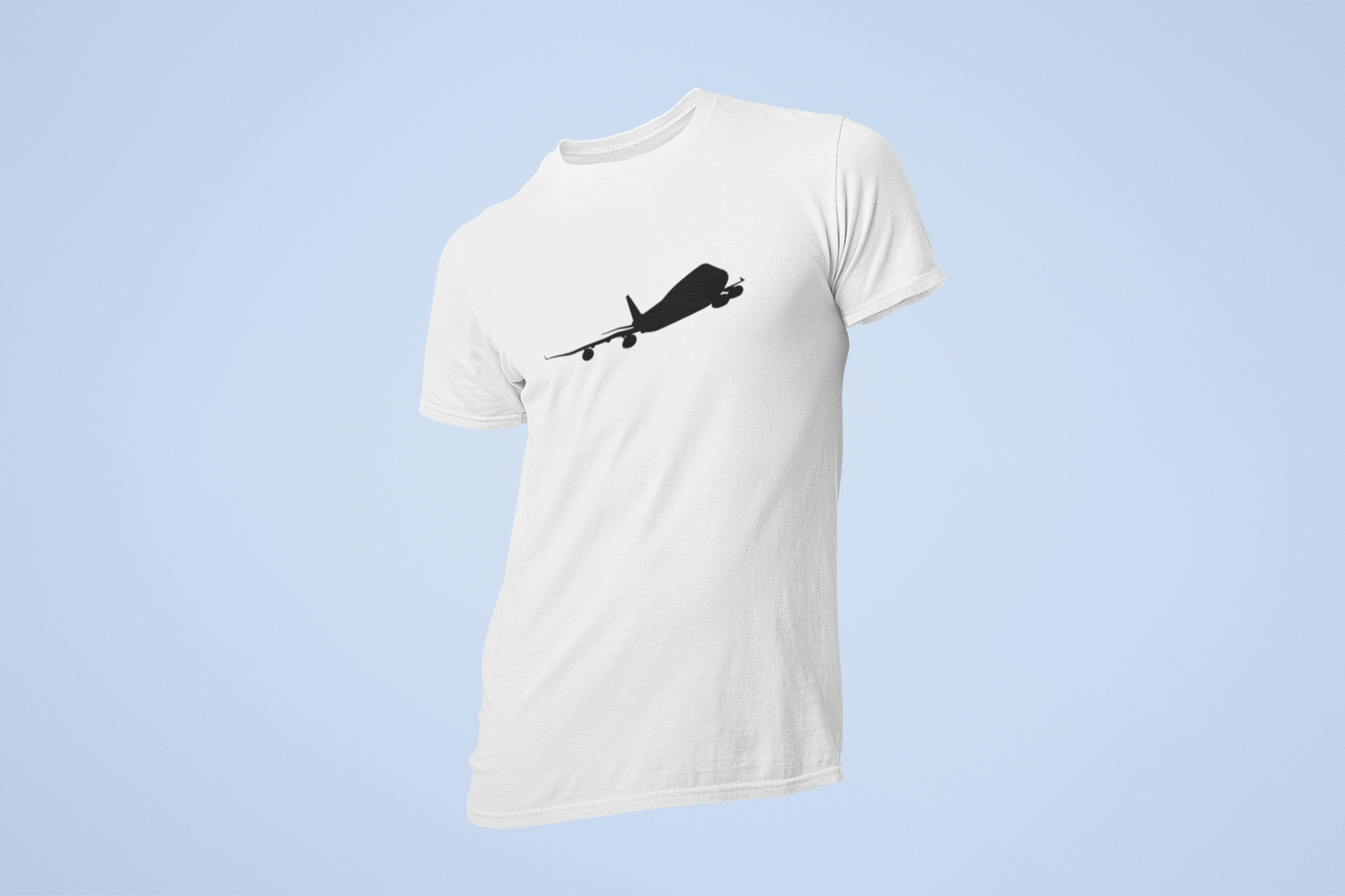 Bella+Canvas Unisex T-Shirt. Unique Boeing 747 Silhouette Design. 100% Cotton