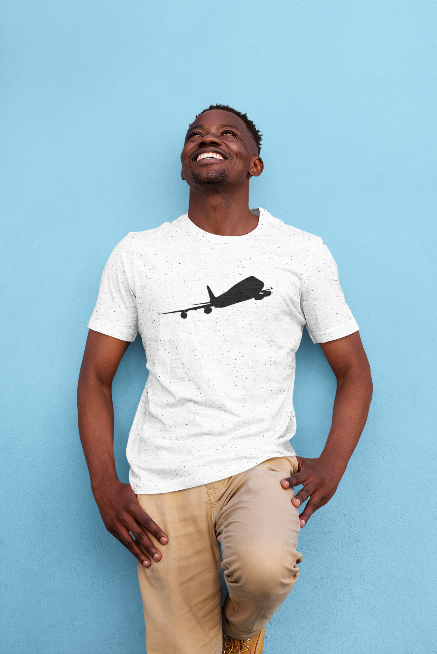Bella+Canvas Unisex T-Shirt. Unique Boeing 747 Silhouette Design. 100% Cotton