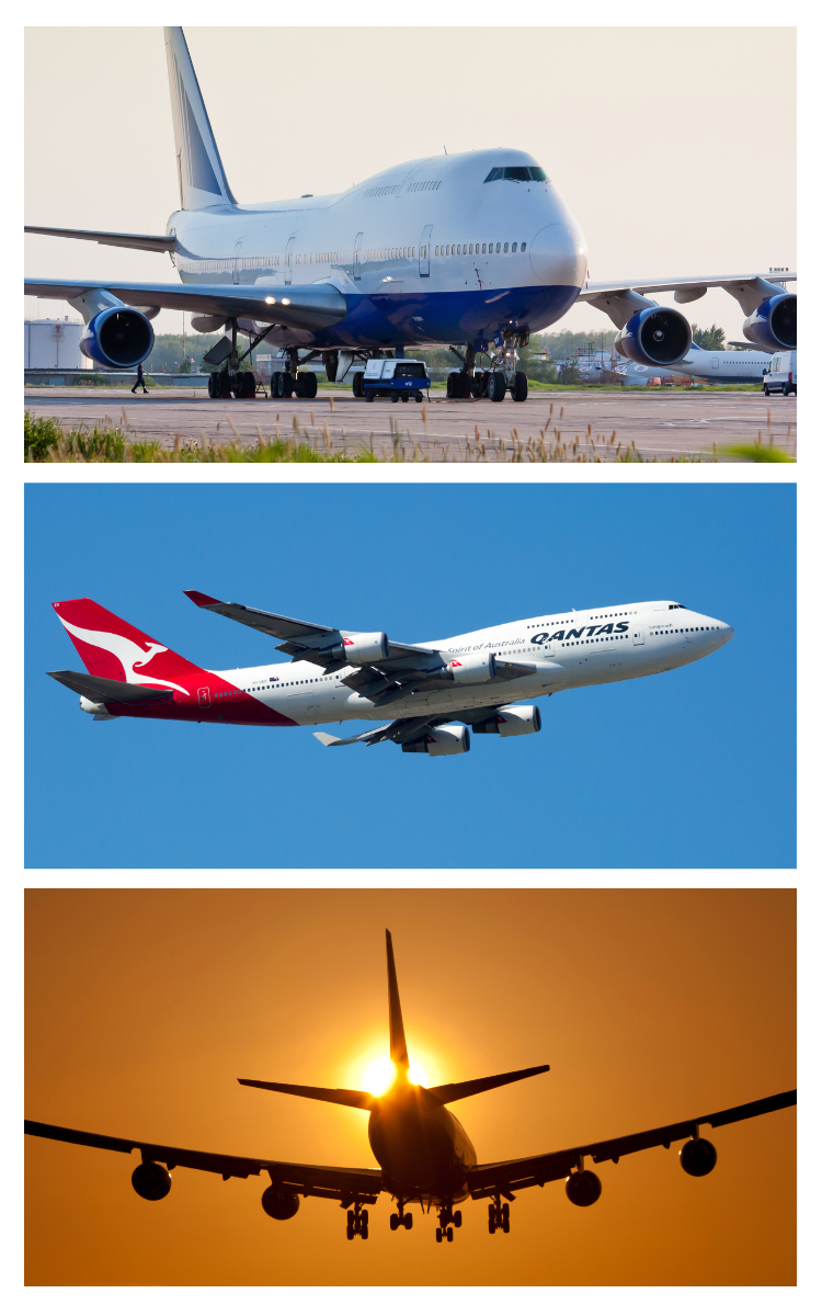 Bella+Canvas Unisex T-Shirt. Unique Boeing 747 Silhouette Design. 100% Cotton