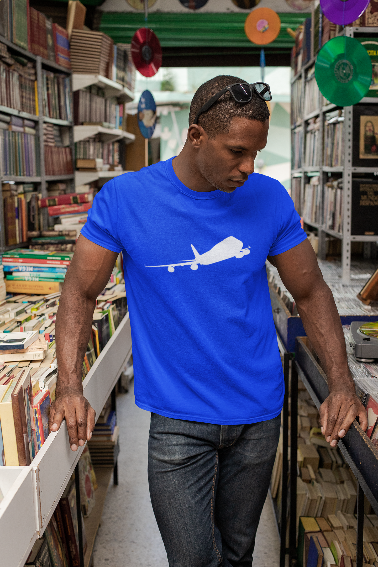 Bella+Canvas Unisex T-Shirt. Unique Boeing 747 Silhouette Design. 100% Cotton