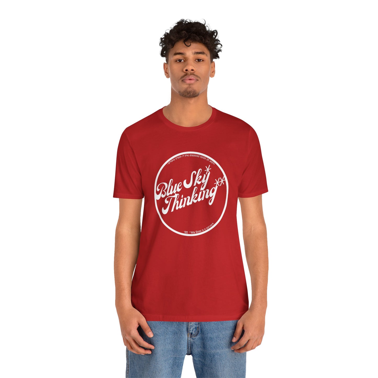 Inspirational 'Blue Sky Thinking' Unisex Jersey Tee