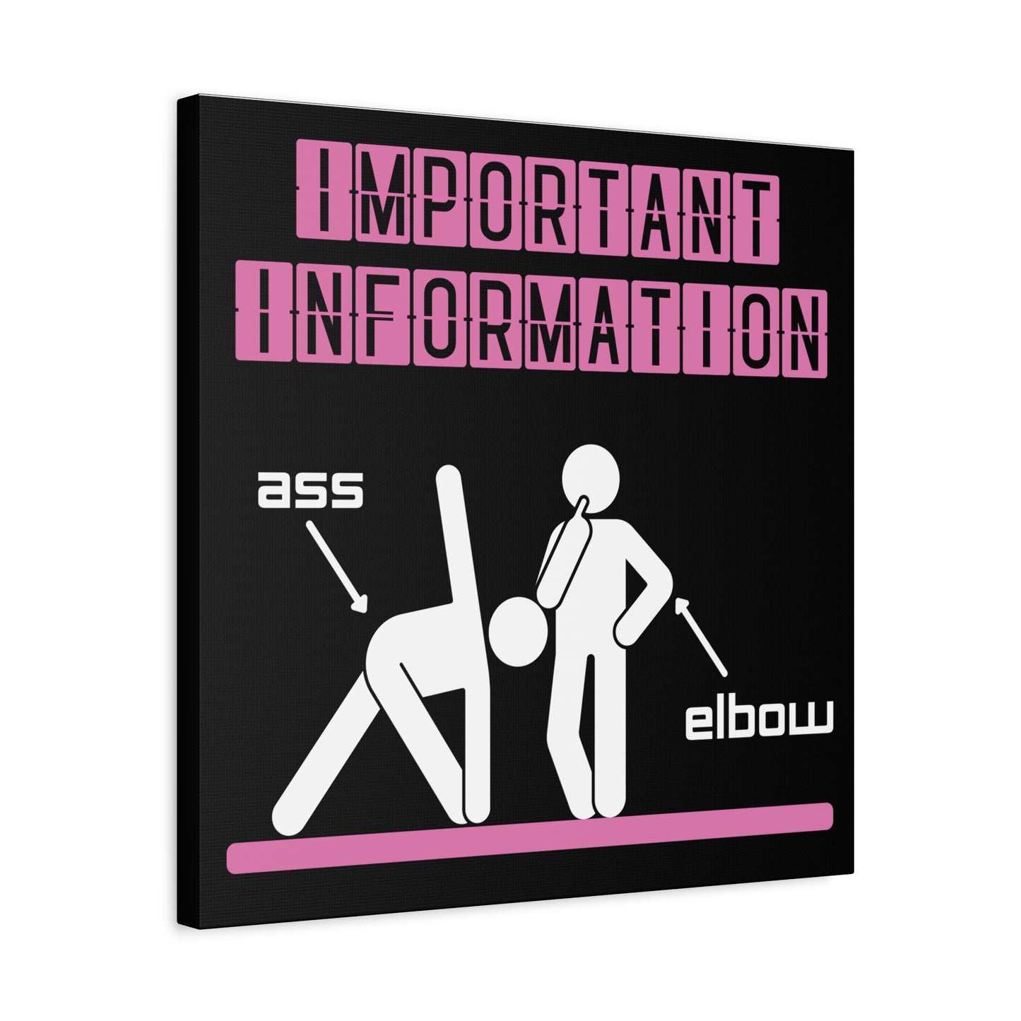 Ass/Elbow pink edition, Matte Canvas, Stretched, 1.25"