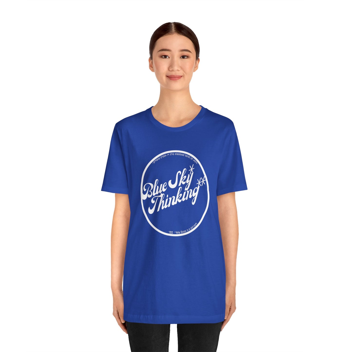 Inspirational 'Blue Sky Thinking' Unisex Jersey Tee