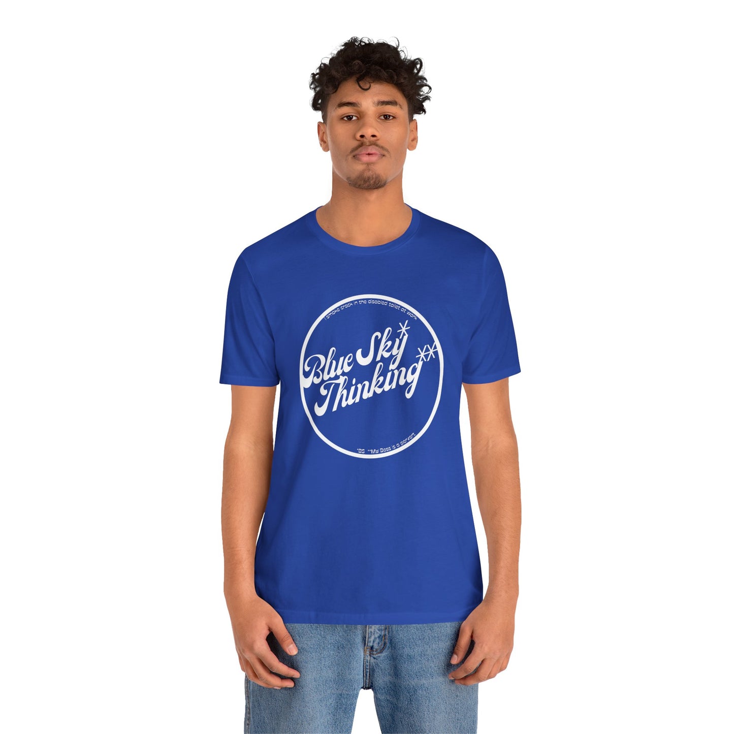 Inspirational 'Blue Sky Thinking' Unisex Jersey Tee