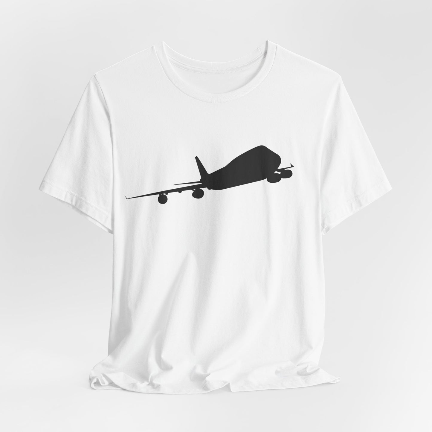 Bella+Canvas Unisex T-Shirt. Unique Boeing 747 Silhouette Design. 100% Cotton