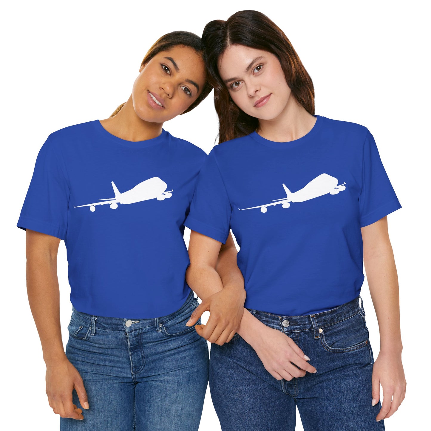 Bella+Canvas Unisex T-Shirt. Unique Boeing 747 Silhouette Design. 100% Cotton