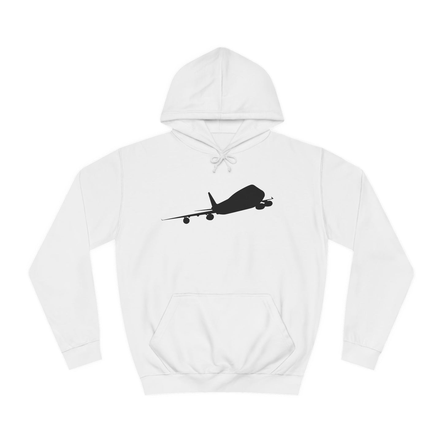 Unisex College Hoodie. Warm and cosy with unique graphic design of iconic Boeing 747 aircraft.