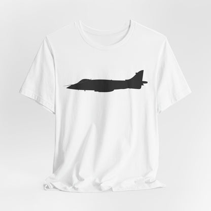 Quality cotton airplane themed t-shirt. Iconic, striking Sea Harrier design