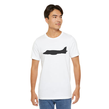 Quality cotton airplane themed t-shirt. Iconic, striking Sea Harrier design