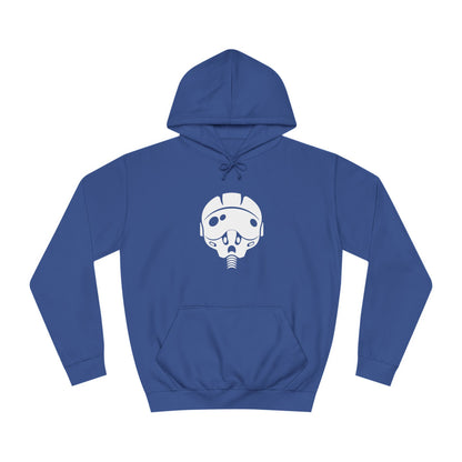 Unisex College Hoodie with Unique Graphic Design Airforce Pilot Helmet. Warm, Cool, Chic, Simple.