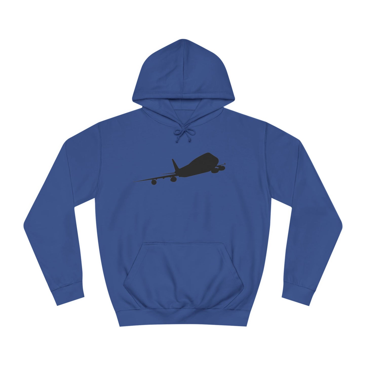 Unisex College Hoodie. Warm and cosy with unique graphic design of iconic Boeing 747 aircraft.