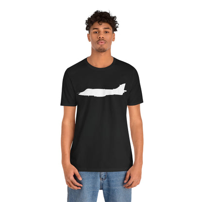 Quality cotton airplane themed t-shirt. Iconic, striking Sea Harrier design