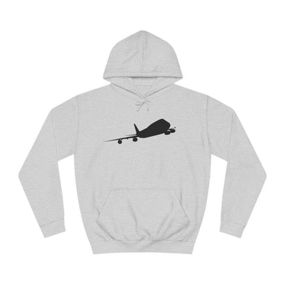 Unisex College Hoodie. Warm and cosy with unique graphic design of iconic Boeing 747 aircraft.